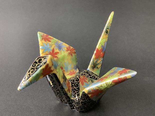 5割値下げ！☆未使用☆ 青磁 翁と扇京窯林 紅村作陶器 置き物