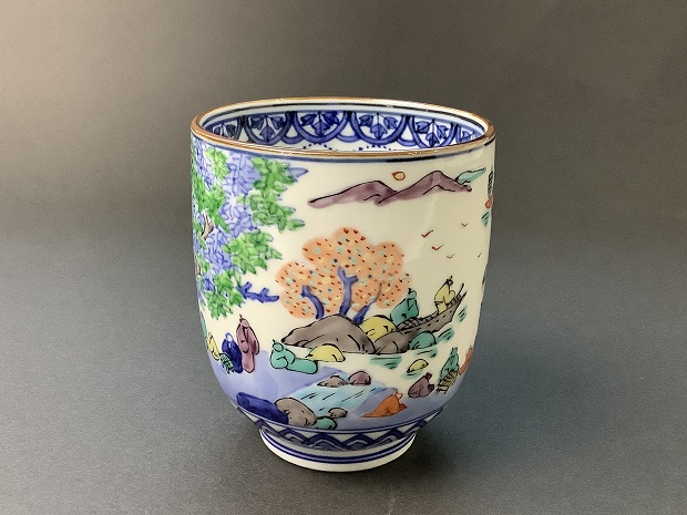 樂只苑 / 昭阿弥窯 色入山水湯呑 樂只苑 / 昭阿弥窯 色入山水湯呑